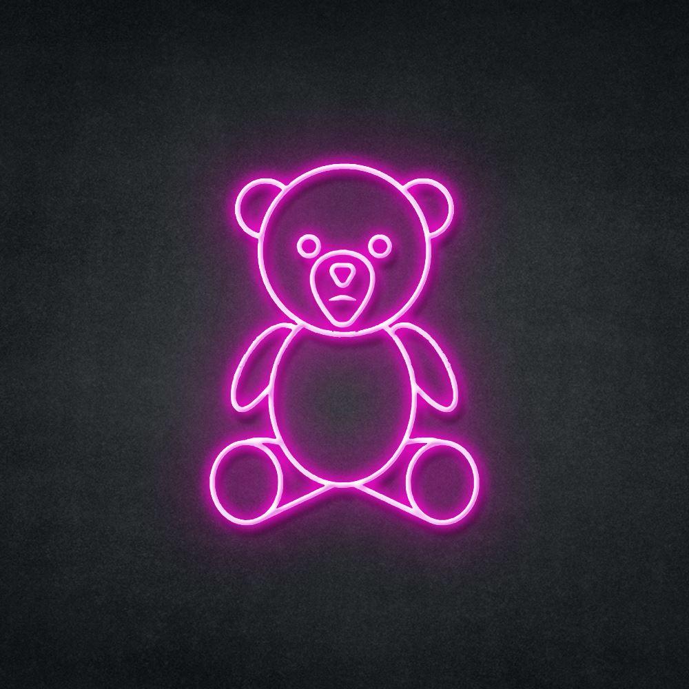 neon teddy bear