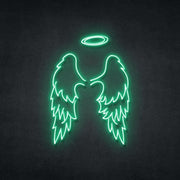 Angel Wings Neon Sign Neonspace 100cm Green 