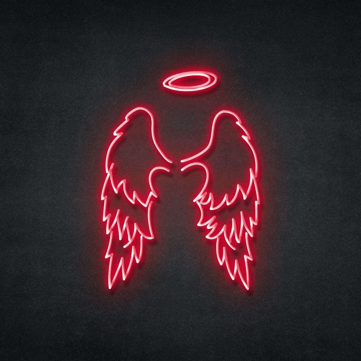 Angel Wings Neon Sign Neonspace 100cm Red 