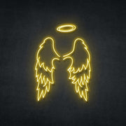 Angel Wings Neon Sign Neonspace 100cm Yellow 
