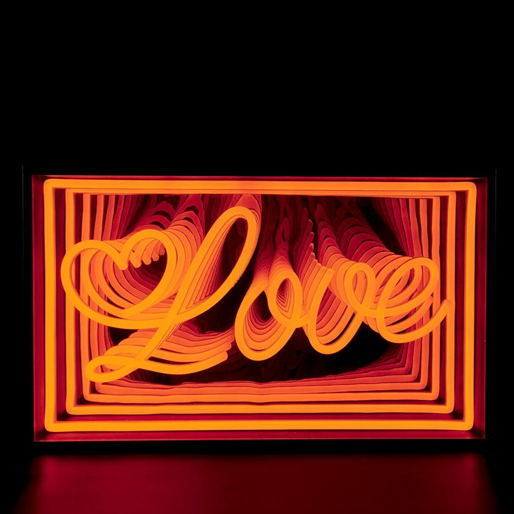 Infinity Mirror Love Neon Sign 30cm Neonspace 