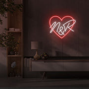 Initial Heart Neon Sign NeonSpace 