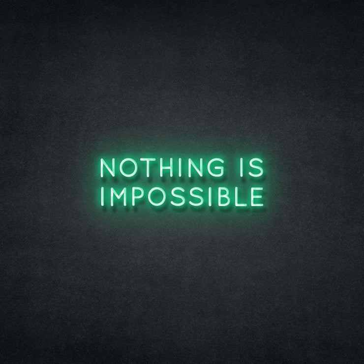 Nothing Is Impossible Neon Sign Neonspace 