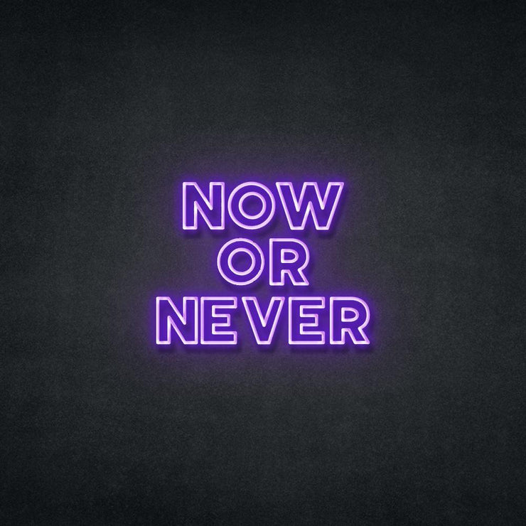 Now Or Never Neon Sign Neonspace 