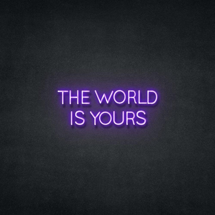 The World Is Yours Neon Sign Neonspace 