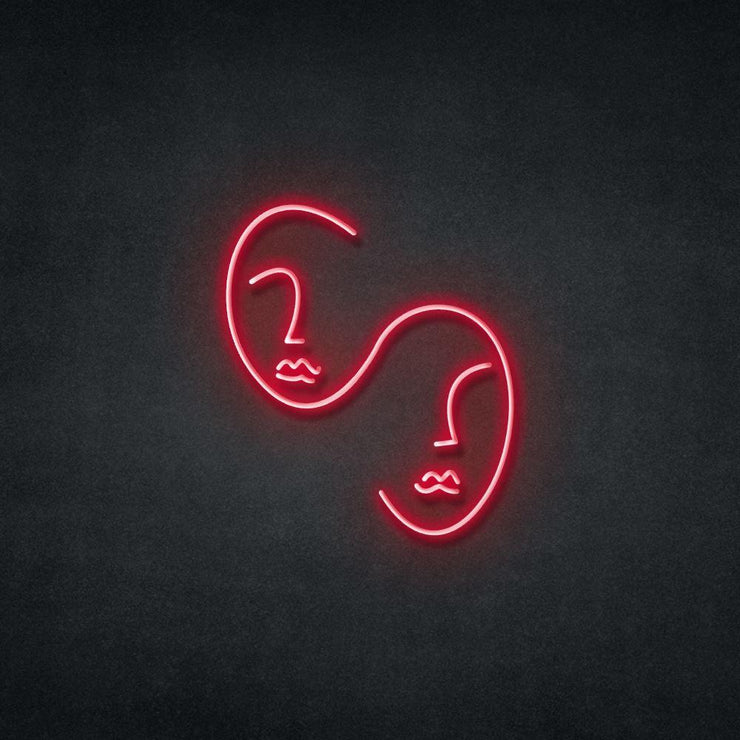 Twin Faces Neon Sign Neonspace 
